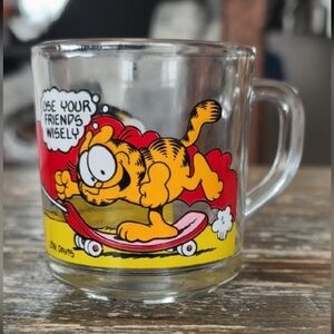 Vintage Retro 1978 McDonald's Garfield  & Odie Collectible Glass Mug
